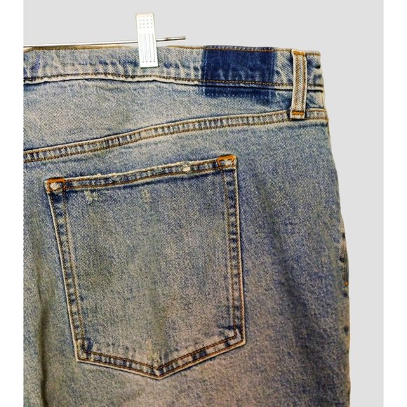 Abercrombie Fitch Jeans The Skinny 36 Short Blue Denim Destroyed Distressed NEW - Picture 5 of 12